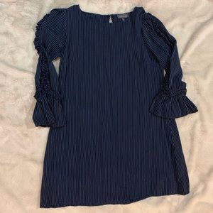 Navy/White Pinstripe Tunic Dress